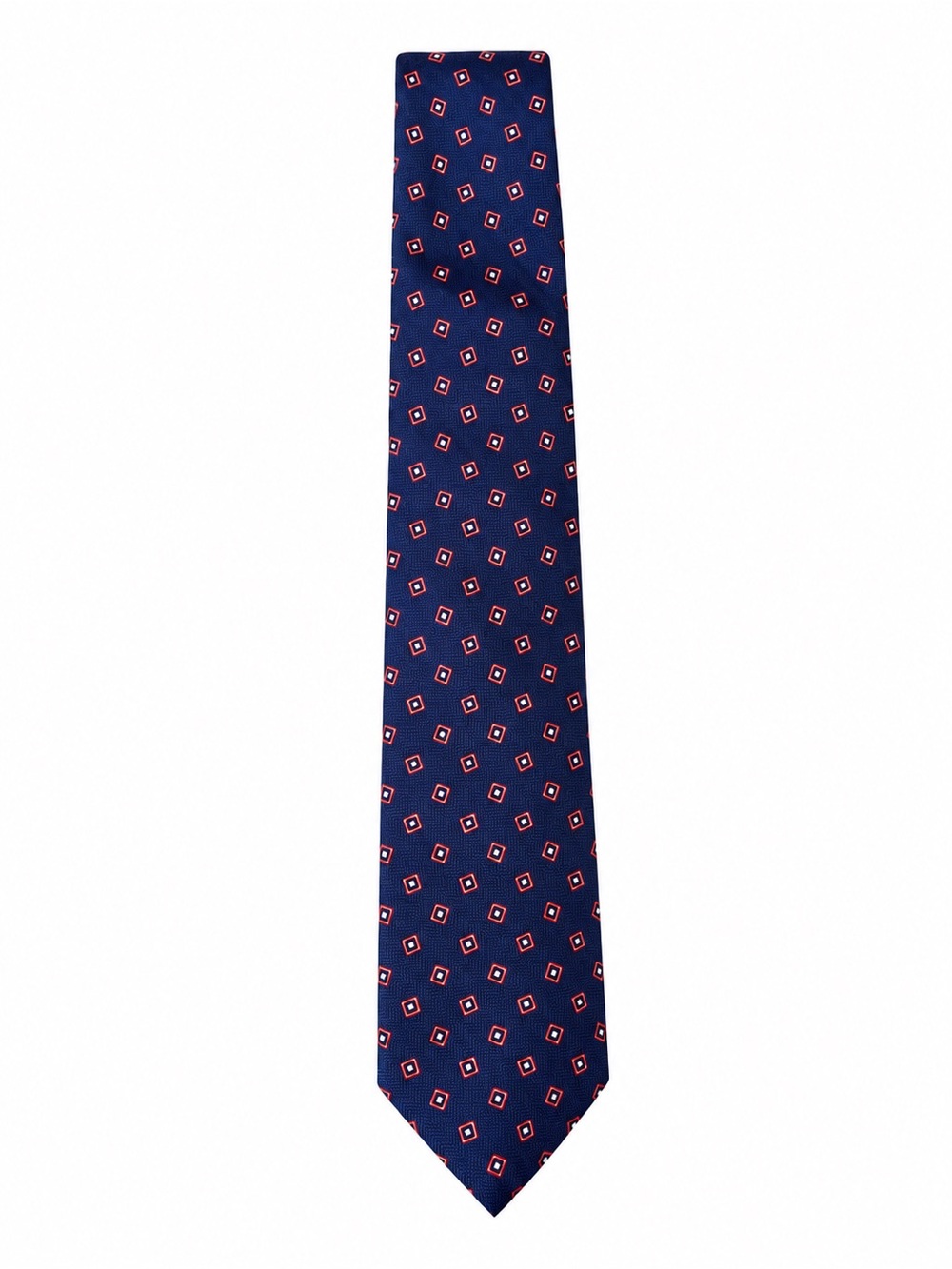 Brooks Brothers Navy Geometric Silk Tie – Made in USA